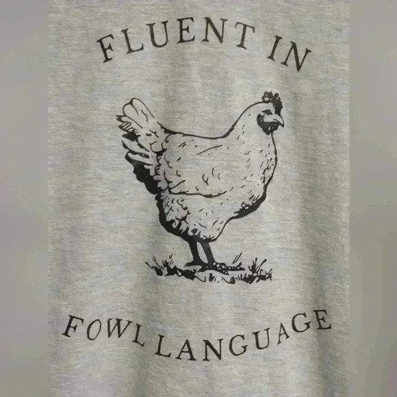 FLUENT IN FOUL LANGUAGE SIZE L 100% cotton T - Picture 2 of 4
